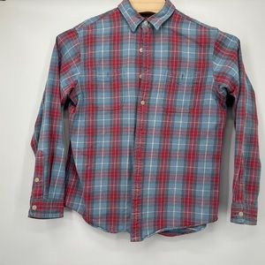90S Ralph‎ Lauren Check Long Heavy Flannel Shirt Men'S L vintage flannel
